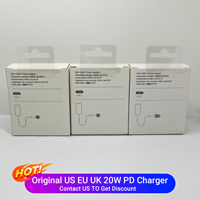 Chargeur mural USB-C 20W PD à charge rapide, câbles et adaptateur secteur pour iPhone – Vente en gros, compatible US, UK, EU