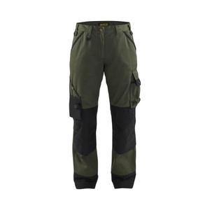 BLAKLADER - 715418354699C40 Pantalones de jardín para mujer Verde militar/Negro-PANTALÓN DE TRABAJO EAN 7330509280294 PANTALONES DE TRABAJO DE CARGO - Product Image 1