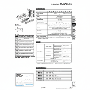 MXQ8-30A โต๊ะสไลด์ลมนิวเมติก SMC - Product Image 1