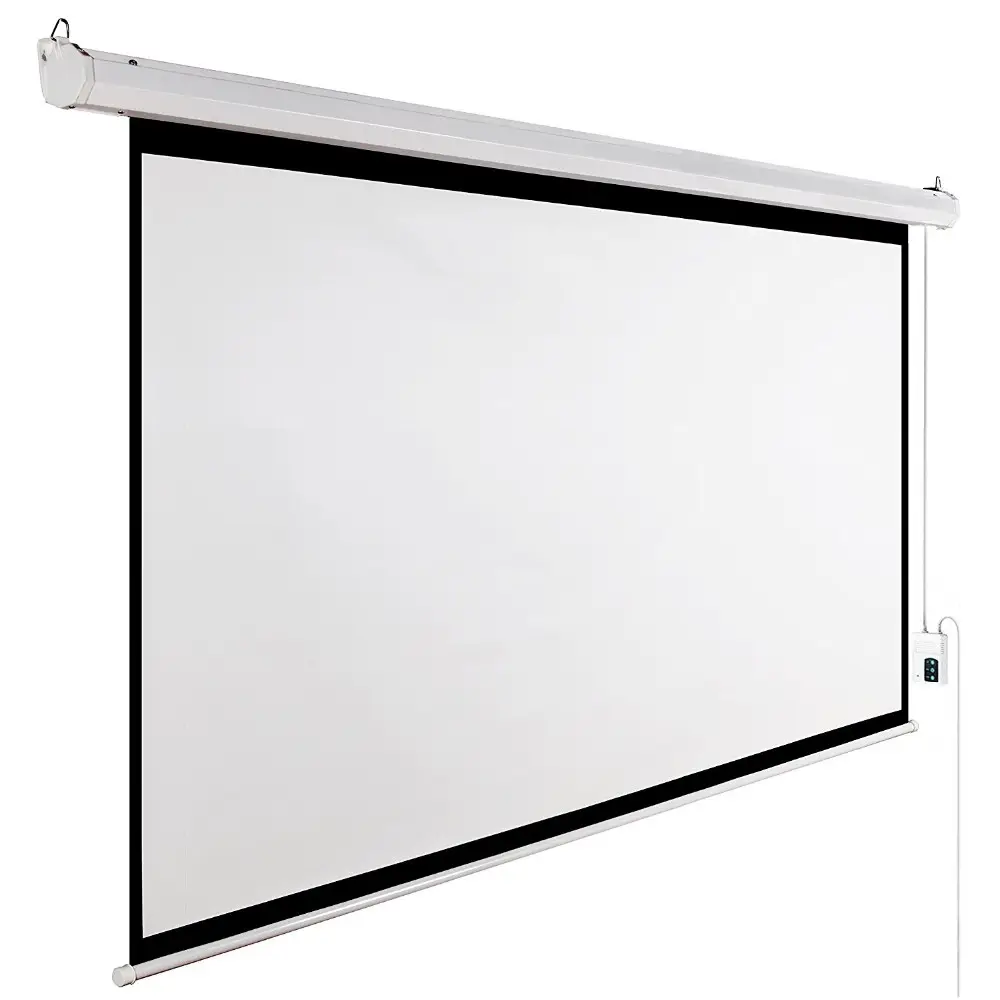 120 Inch Movie Electronic Projector Screen With Remote Control Motorized Projection Screen