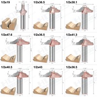 Fresa de perfil clásico de carburo de tungsteno con vástago de 1/2 pulgada para carpintería, herramientas CNC para corte de puertas