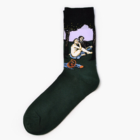 Chaussettes de peinture pour homme, toutes saisons, nuit étoilée, Art classique, Van Gogh