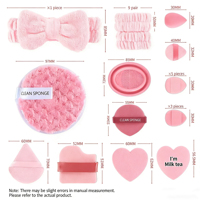 Éponge de maquillage pour le visage, marque privée OEM, bandeau, pinceaux en nylon, sans latex, colorés, lot de 40 pièces pour l'application du fond de teint