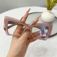 Monture de lunettes pour femme, myopie, peut être équipée de verres plats sans correction, monture de lunettes anti-lumière bleue tendance pour homme
