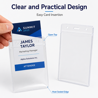 Porta Tarjetas de Identificación de PVC Transparente, Funda Vertical para Tarjetas de Nombre, Porta Pasos para Conferencias y Eventos, Protector de Tarjetas de Visita, Venta al Por Mayor