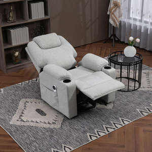 Sillón Reclinable Eléctrico de Diseño Moderno para Adultos, con Doble <span class=keywords><strong>Motor</strong></span>, Terapia Térmica, Tapicería de Tela, Sillón Reclinable Metálico para el Hogar - Product Image 4