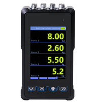 Medidor de Fuerza Digital Inalámbrico Recargable de 4 Canales con Pantalla LCD Portátil para Celdas de Carga