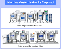 Ligne de production complète de yaourt en acier inoxydable SS304/SS316L, petite échelle 50l-500l, machine de pasteurisation du lait pour la fabrication de yaourt