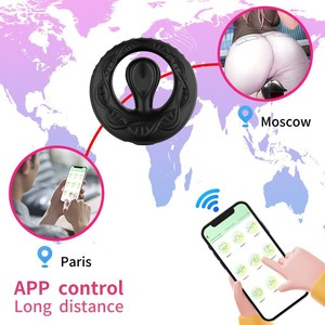 New Wireless Remote Control APP <b>Vibrating</b> Delay Lock Cock Ring for Couples Resonance Adult Sex Toy Factory direct sales oem - Product Image 4