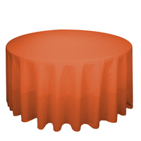 Nappe de table ronde jetable imperméable en polyester tissé sur mesure 90R pour mariage en extérieur