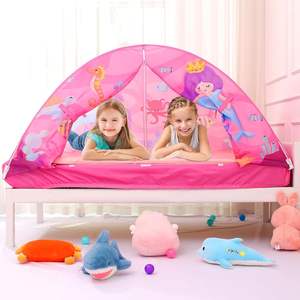 เต็นท์บ้านตุ๊กตาเจ้าหญิงสำหรับเด็กเล่นในร่ม บ้านหลังเล็กพร้อมเตียงนอน ผ้าฝ้าย เต็นท์สำหรับเด็กชายและเด็กหญิง - Product Image 5