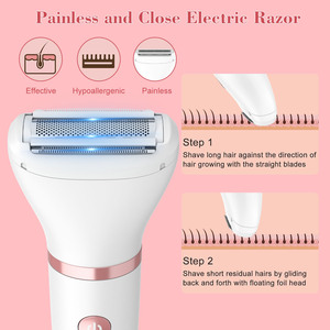 เครื่องโกนขนผู้หญิง 3 in 1 กันน้ำ ไร้สาย ชาร์จ USB พร้อมจอ LED กำจัดขนได้อย่างไม่เจ็บปวด - Product Image 5