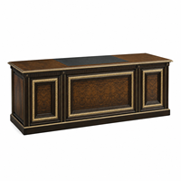 Bureau de direction moderne de luxe en bois de burl sur mesure avec rangement pour hôtel de charme et bureau – Fabricant