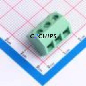 MX127S-5.08-03P-GN01-Cu-Y-A Screw Terminal Block Through hole Component (THT),P=5.08mm Connector 1x3P 5.08mm Green Through Hole - Product Image 1