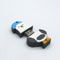 Flashdisk Karet Bentuk Ayam Kartun Kustom 8G 16G USB Flash Drive PVC Bentuk Ayam Kreatif
