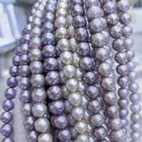 Vente en gros de perles d'eau douce Edison naturelles certifiées NGTC de qualité AA, 9-11 mm, lustre violet orange, pour la fabrication de bijoux, Zhuji