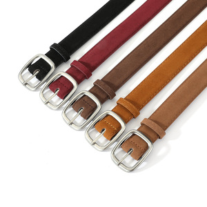 <span class=keywords><strong>Ceinture</strong></span> <span class=keywords><strong>Femme</strong></span> Maillard en <span class=keywords><strong>Daim</strong></span> Nubuck Style Vintage Vieilli avec Boucle Ardillon en Alliage – Nouvelle <span class=keywords><strong>Ceinture</strong></span> Sophistiquée pour Jeans - Product Image 2