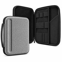 Sac de rangement rigide en EVA résistant à l'usure et imperméable, avec compartiments multiples, fermeture éclair, organisateur de protection pour appareils électroniques