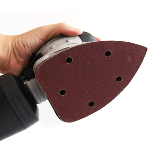 Almohadillas de lijado de ratón triangular rojo de alta dureza, discos abrasivos para pulir, lijadora, hojas de papel de lija de repuesto - Product Image 1