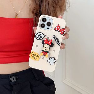 Coque souple pour iPhone 14 Pro Max, 12, 11, 13 (compatible modèles japonais et coréens), motif Mickey et Minnie DIY, pour femme - Product Image 4