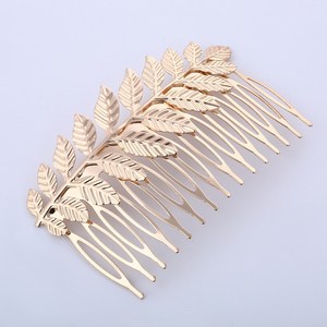 5.5cm * 9cm Feuilles Peignes De Cheveux De Mariée Clips Peignes Latéraux En Métal Avec Feuillage Femmes Feuilles Épingles À Cheveux DIY Coiffes De <span class=keywords><strong>Mariage</strong></span> - Product Image 6