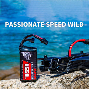 Batterie Lipo 6S 1550mAh 22.2V 160C Prise XT60 Rechargeable Haute Capacité Boîtier Souple Compatible avec Drone FPV RC Quadricoptère - Product Image 6