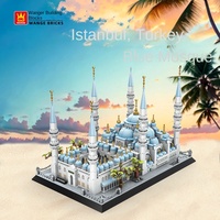 Wange mondialement célèbre mosquée de la Mecque modèle assemblé en plastique blocs de construction jouets 1:12 échelle jouets historiques