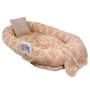 Luxus Mode Solid Pattern Moderner Stil Riesige Große Riesige Plüsch Baumwolle Boucle Tragbares Hunde bett Menschliche Größe In Karton verpackt - Product Image 3