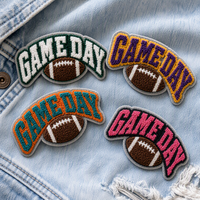 Patchs thermocollants personnalisés en chenille brodée avec lettres pour vêtements, idéaux pour les jours de match de football – Vente en gros