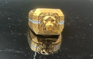 Men Gold Plated Classic <b>Ring</b> Premium Copper and Brass Fashion Jewelry Elegant <b>Finger</b> <b>Ring</b> Luxury Traditional Design for Daily - Product Image 3