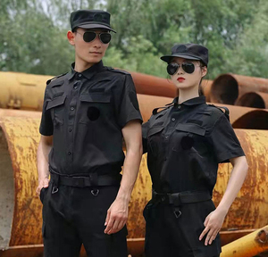 زي أمني جديد سريع الجفاف للصيف، قمصان دوام بأكمام طويلة وقصيرة، زي تدريب مرن - Product Image 6