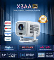 Projecteur LED X3 2000 lumens 1080P haute luminosité, Android 11 intelligent, mise au point automatique, portable, 3D, Wi-Fi intégré, idéal pour le home cinéma - Meilleures ventes