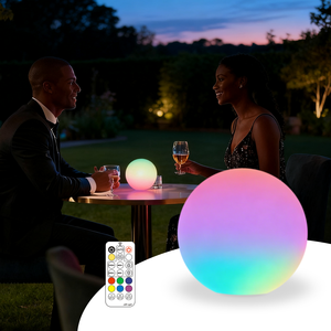 Rechargeable Independent 16 RGB Dimmable <b>LED</b> Spherical Floor Lamp Suitable For Indoor And Outdoor <b>Lighting</b> - Product Image 4