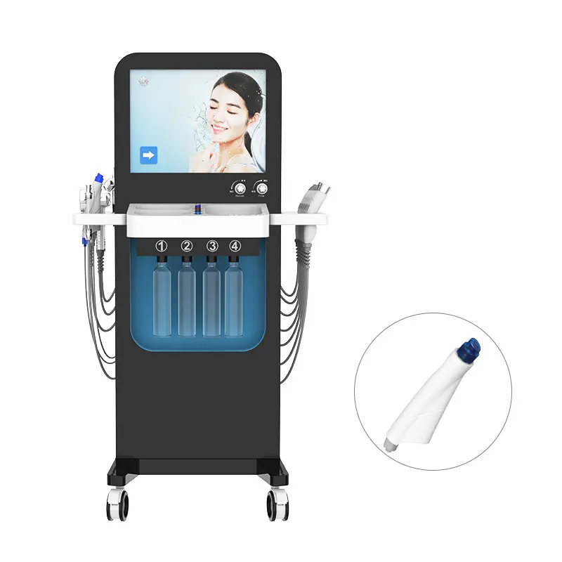 Vertical 13 Em 1 Especialistas Em Cuidados Com A Pele Dispositivo Único Jet Hidro-dermoabrasão Rosto Limpeza Profunda Máquina Facial