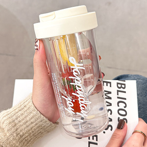 Hervidor de agua de plástico de gran capacidad al por mayor, taza portátil para niñas, botella de agua de alta bebida directa para primavera y verano al aire libre - Product Image 4