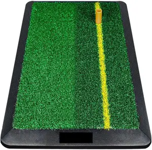 滑り止めゴムベースと人工芝品質のパッティンググリーン練習ツールを備えた高品質の屋内/屋外ゴルフ打撃マット