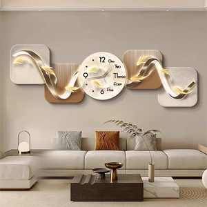 <span class=keywords><strong>Orologio</strong></span> da Parete LED Moderno e Lussuoso, Decorazione Artistica Astratta a Forma di Pesce, <span class=keywords><strong>Orologio</strong></span> Silenzioso con Luce per Arredamento Casa - Product Image 2