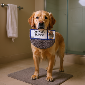 Serviette en microfibre Dirty Dog Shammy 13 x 31 pouces marron super absorbante pour le nettoyage et le bain des animaux de compagnie - Product Image 2