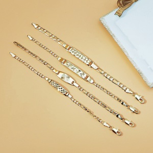 Bracciale Trendy Placcato Oro 18K con Catena Figaro, Stile Retrò ID Cuban <span class=keywords><strong>Link</strong></span> per Uomo e Donna - Product Image 5