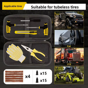 Wholesale Professional Car Tire Repair Tool Set 58 Piece Vacuum Motorcycle Vehicle <b>Rubber</b> <b>Strip</b> Kit - Product Image 3