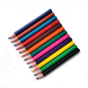 Set di cancelleria scuola cinese in plastica 12 pezzi matite da disegno di colore arcobaleno piccolo - Product Image 6