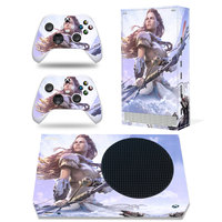 Autocollant de protection amovible imperméable en PET pour console Xbox Series S et 2 manettes, motif treillis, compatible OEM