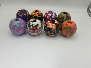 Commercio all'ingrosso 7cm palla cava cane giocattolo con denti aggressivi di pulizia durevole stile eco-friendly caratteristica sulla corda - Product Image 2