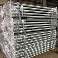 Étais en acier réglable, capacité de charge 7kN, 48/56/60mm, cric à cliquet à manivelle, 2200-4000mm, haute résistance, résistant à la corrosion