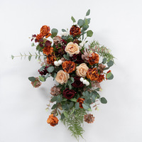 Arreglo Floral Artificial para Colgar en la Pared, Filas de Flores Decorativas, Fondo para Ceremonia de Boda, Adorno para Escenario y Ventana, Accesorios para Sesiones de Fotos