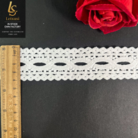 LEIXUSI 4,5 cm en stock, dentelle soluble dans l'eau en soie de lait, bordure de dentelle double face pour robe de mariée et accessoires vestimentaires