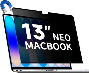 For MacBook Neo 13-inch 2026-Soft PET Privacy Magnetic Film with Anti-SPY Protection 0.25mm <b>Thickness</b> - Product Image 1