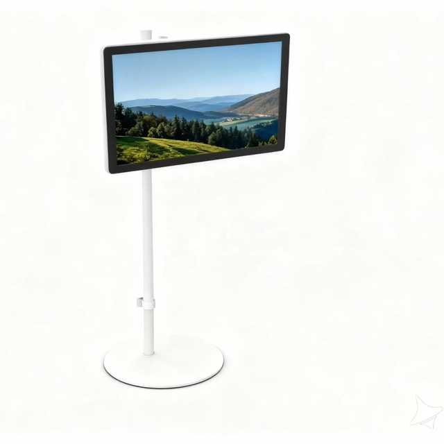 Horizontal Vertical Screen Rotating Plasma TV Floor Bracket Movable Wheeled Cart 43-Inch Projection Screen Universal Display