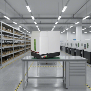 เครื่องเลเซอร์มาร์กกิ้งแบบพกพาตั้งโต๊ะ ปิดมิดชิด พร้อมระบบโฟกัสอัตโนมัติ ระบายความร้อนด้วยอากาศ รองรับไฟล์ DXF/PLT/AI/DWG - Product Image 1