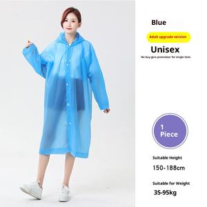 Adulto Longo Corpo Inteiro EVA <span class=keywords><strong>Raincoat</strong></span> Atacado para DriftingThickened Adulto Translúcido Frosted <span class=keywords><strong>Raincoat</strong></span>-Reutilizável Rain Poncho - Product Image 6
